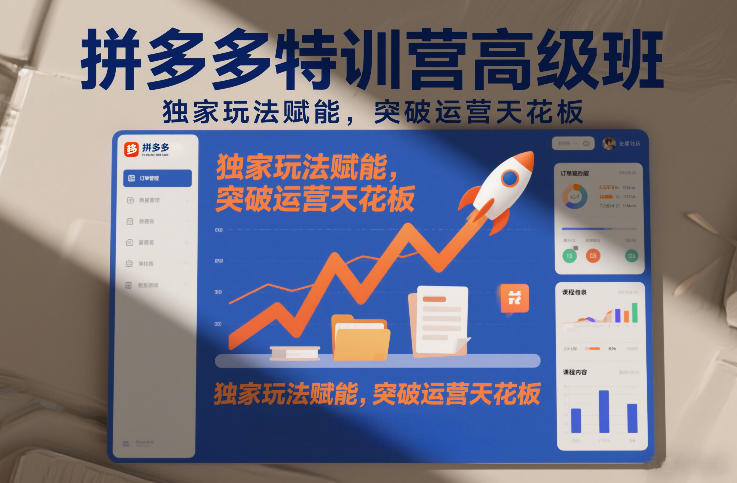 拼多多特训营高阶班，独家玩法赋能，突破运营天花板（更新26年2月）-办公驿站