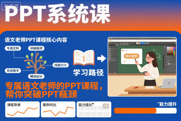PPT系统课，专属语文老师的PPT课程，帮你突破PPT瓶颈-办公驿站