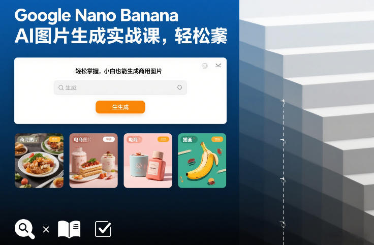 Google Nano Banana AI图片生成实战课，轻松掌握，小白也能生成商用图片-办公驿站
