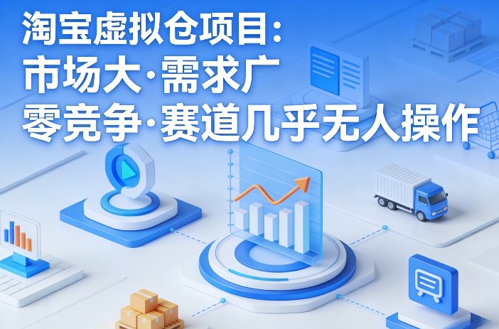 淘宝虚拟仓项目，市场大，需求广，零竞争，赛道几乎没人操作-办公驿站